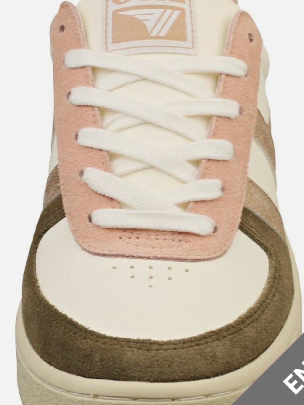 Gola Grandslam Quadrant Sneakers - Off-White/Rose Gold/Mauve - Size 8